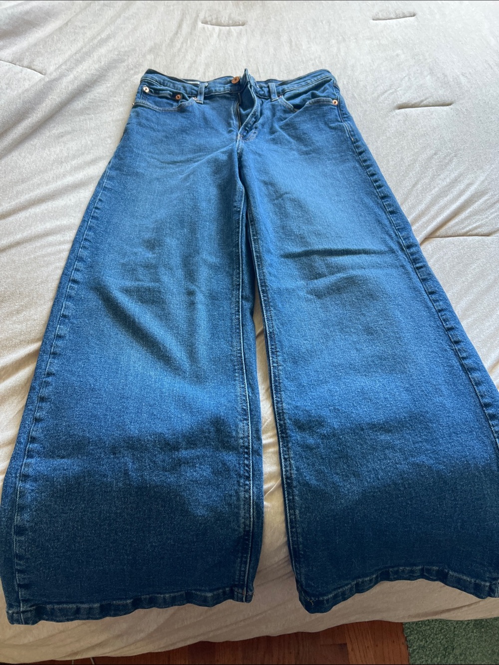 GAP Wide-Leg High-Rise Jeans - Blue